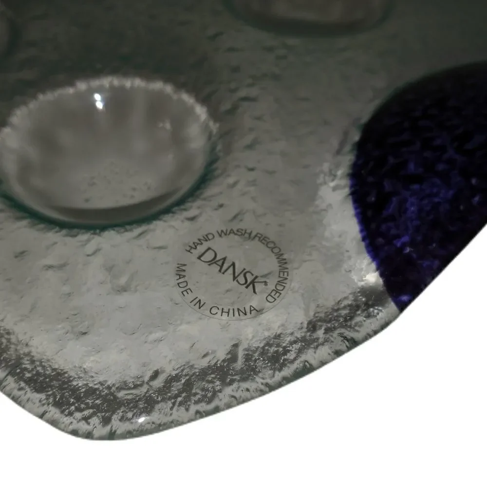 Dansk Spectra Cordial Glass Tray Only Replacement Piece Part Recycled Fused. Con